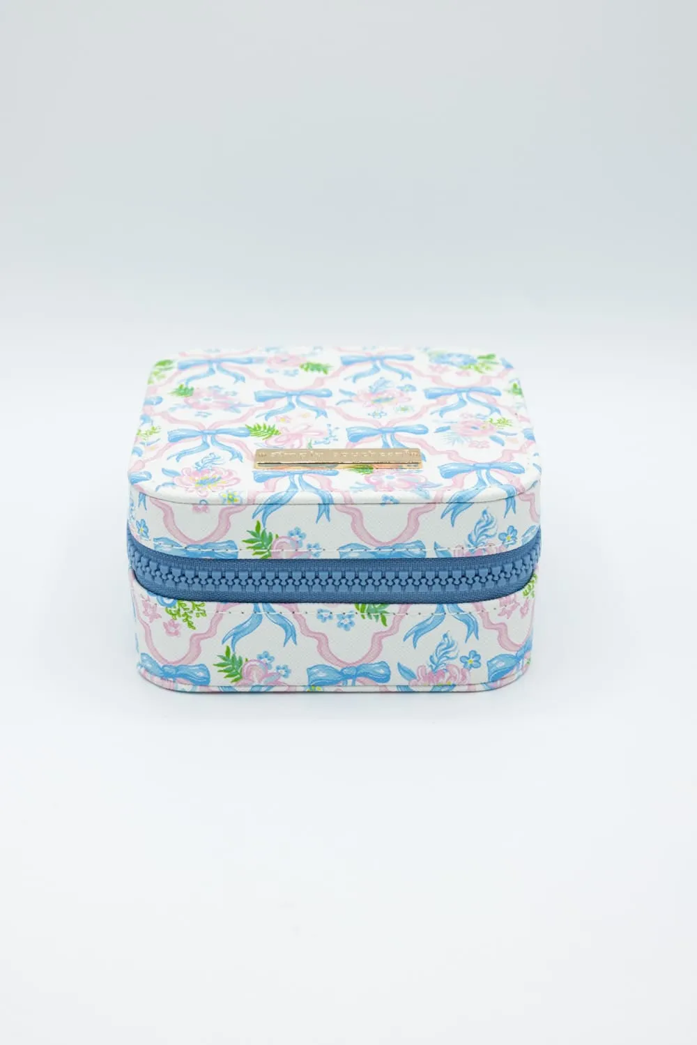 Simply Southern Jewelry Box Case in Blue Ribbon | 0125-BAG-JWLCASE-RBBN