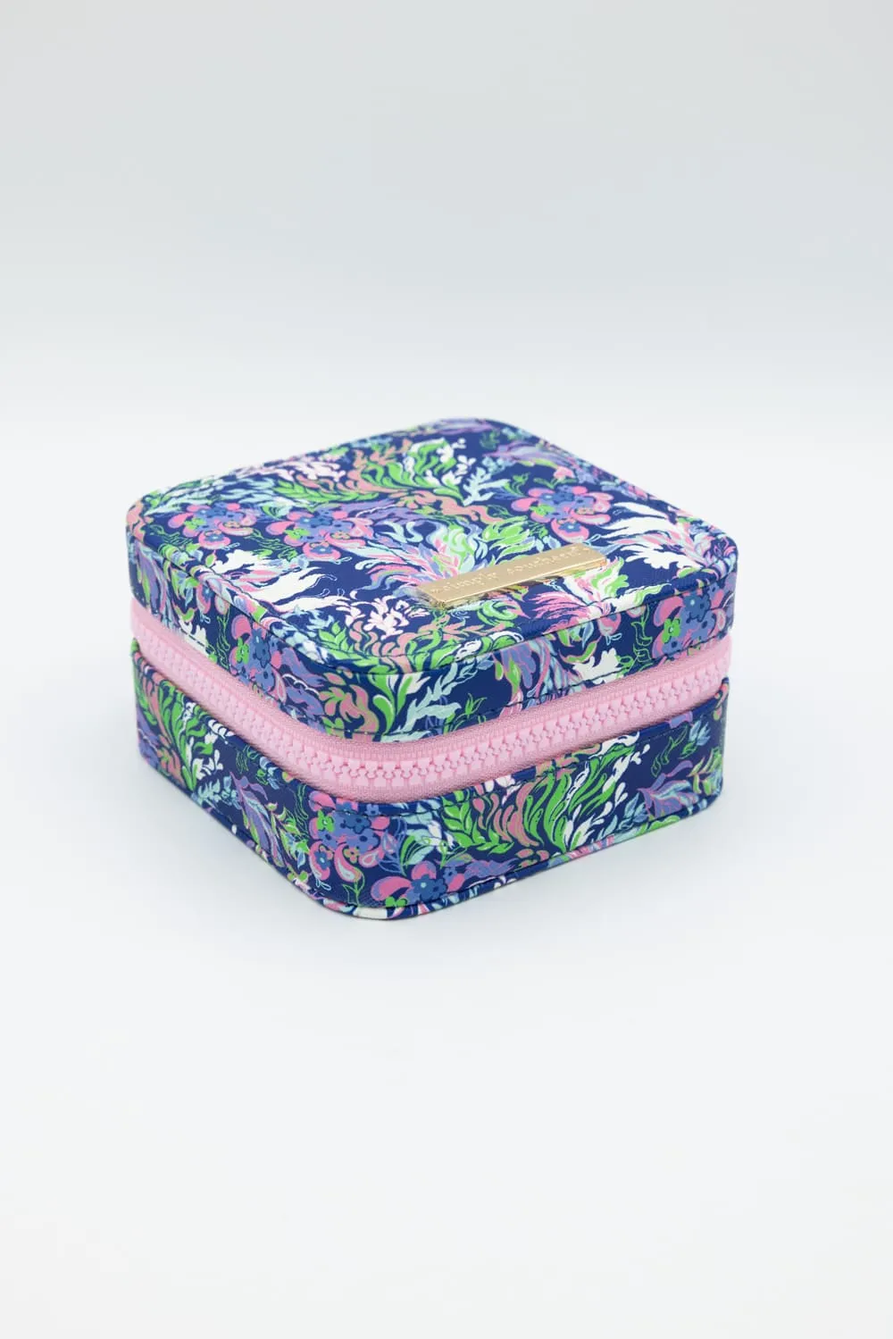 Simply Southern Jewelry Box Case in Dark Blue | 0125-BAG-JWLCASE-WTRFLWR