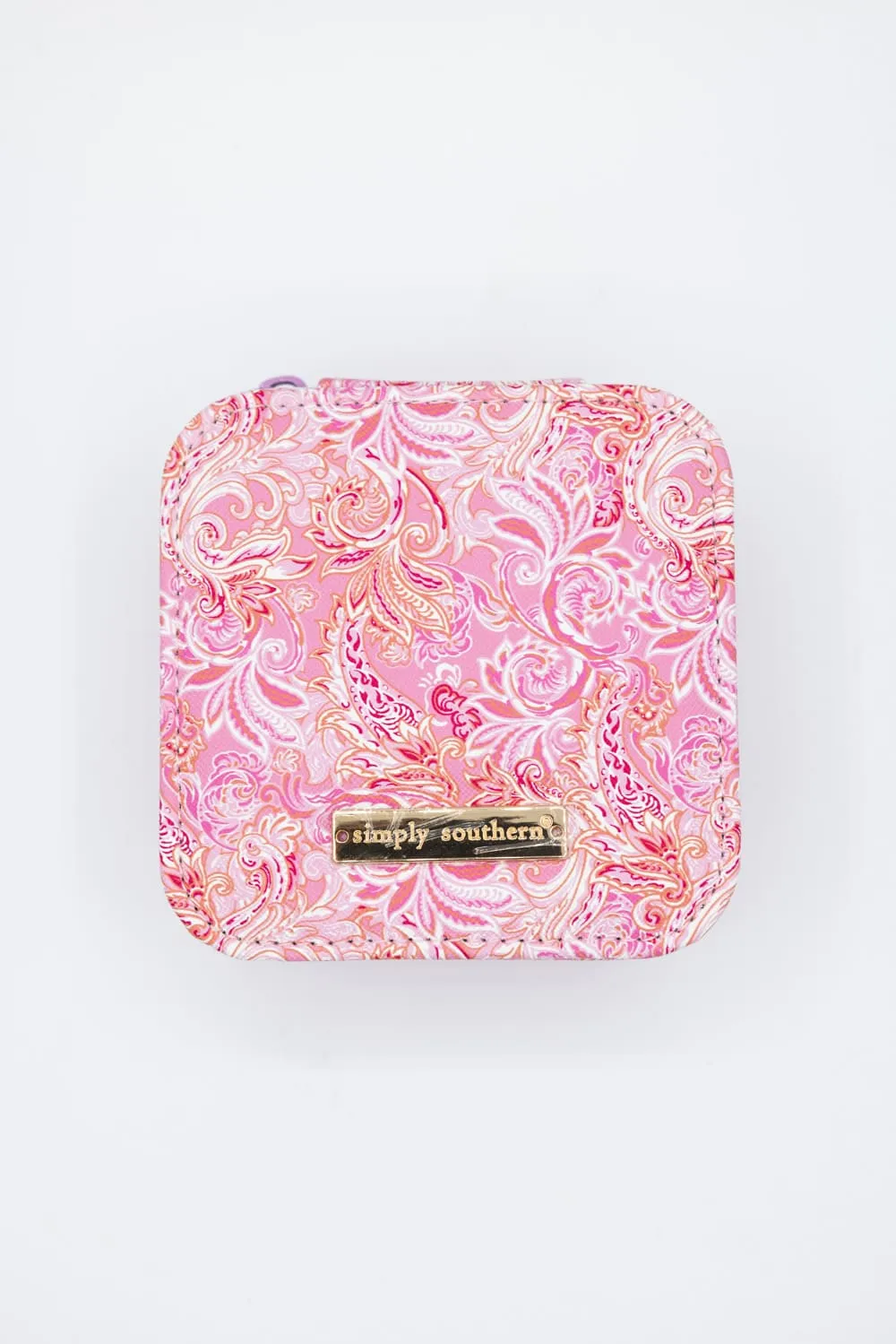 Simply Southern Jewelry Box Case in Pink Paisley | 0125-BAG-JWLCASE-PNKPAIS