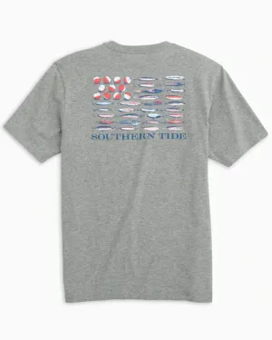 Southern Tide Men's Bobbers And Lures Tide T-shirt - Heather Grey