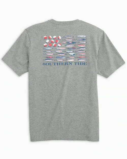 Southern Tide Men's Bobbers And Lures Tide T-shirt - Heather Grey