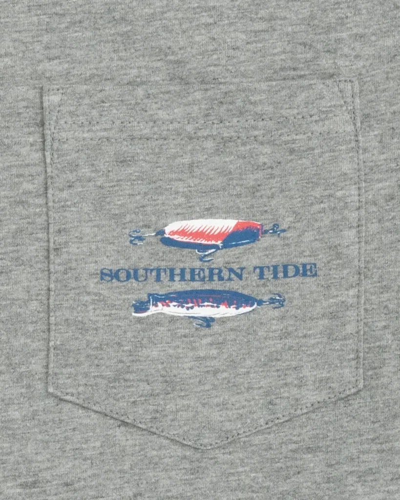 Southern Tide Men's Bobbers And Lures Tide T-shirt - Heather Grey