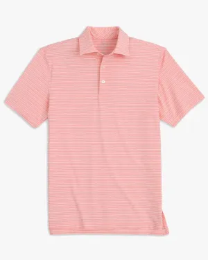 Southern Tide Men's brrr-eeze Bowen Stripe Performance Polo Shirt - Rose Blush