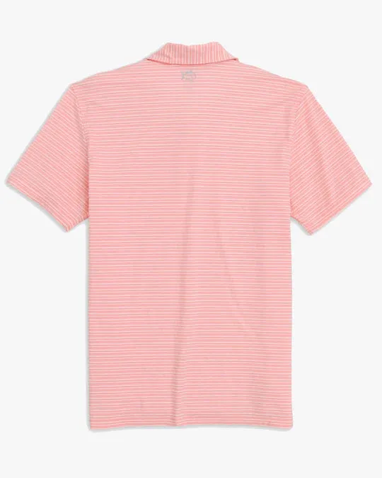 Southern Tide Men's brrr-eeze Bowen Stripe Performance Polo Shirt - Rose Blush