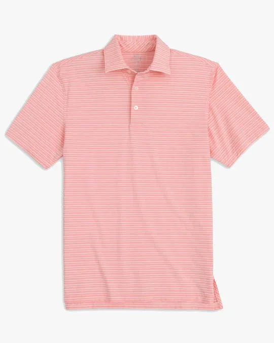 Southern Tide Men's brrr-eeze Bowen Stripe Performance Polo Shirt - Rose Blush