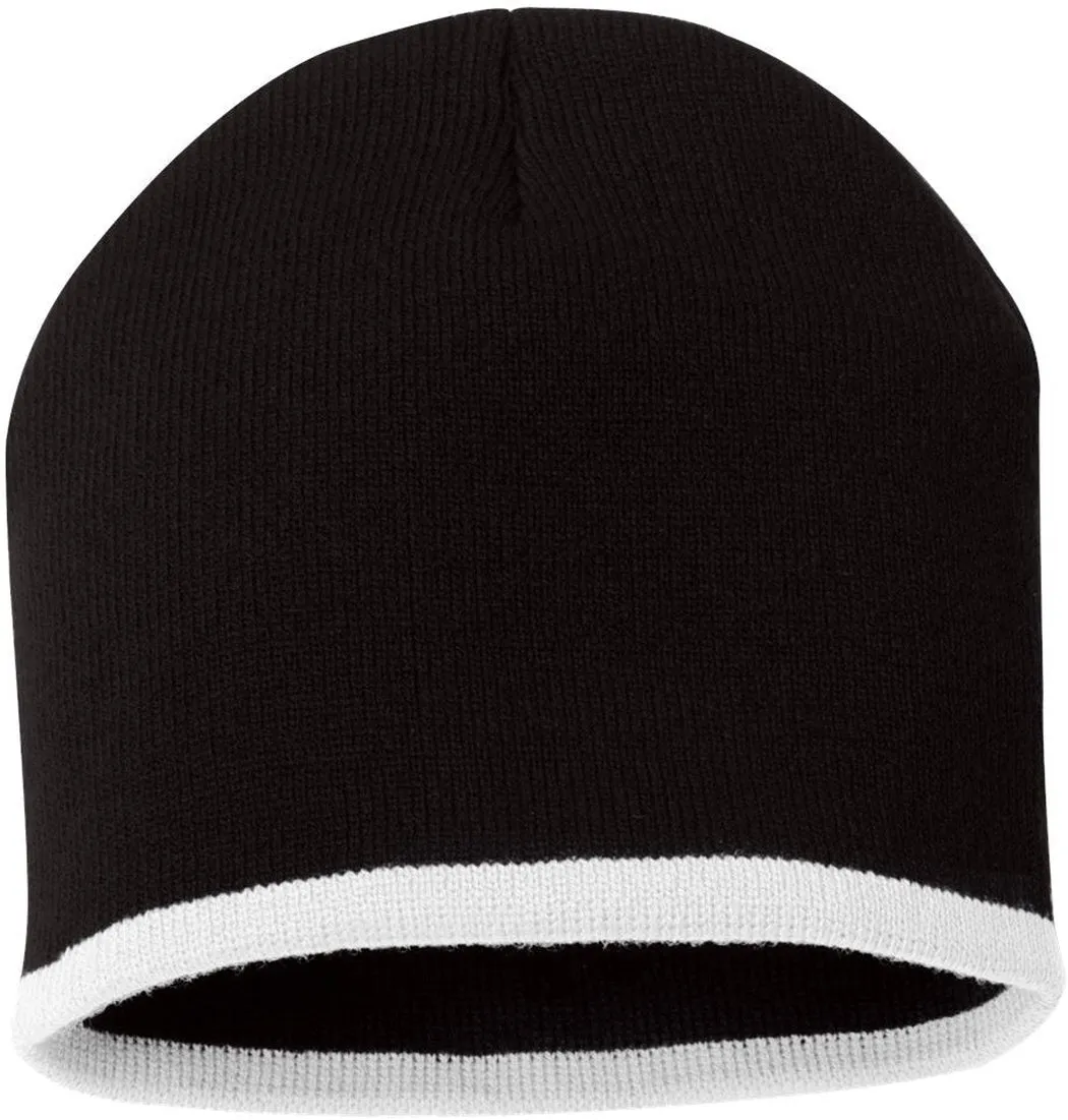 Sportsman 8" Bottom-Striped Knit Beanie