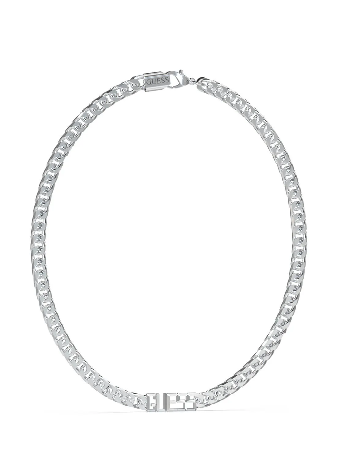 Steel Vegas Logo Necklace Guess