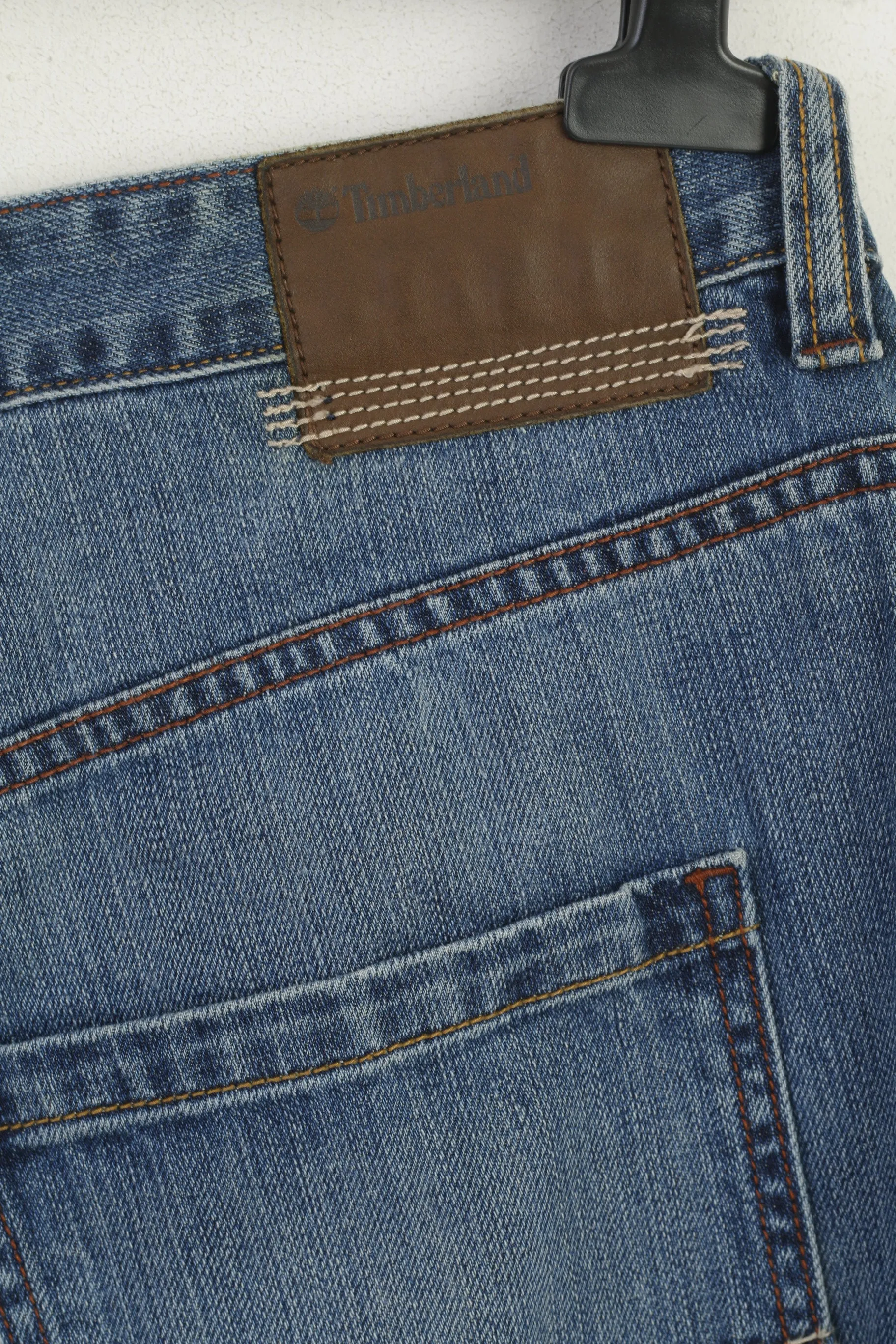 Timberland Men 36 Jeans Trousers Navy Denim Cotton Porterdale Vintage Straight