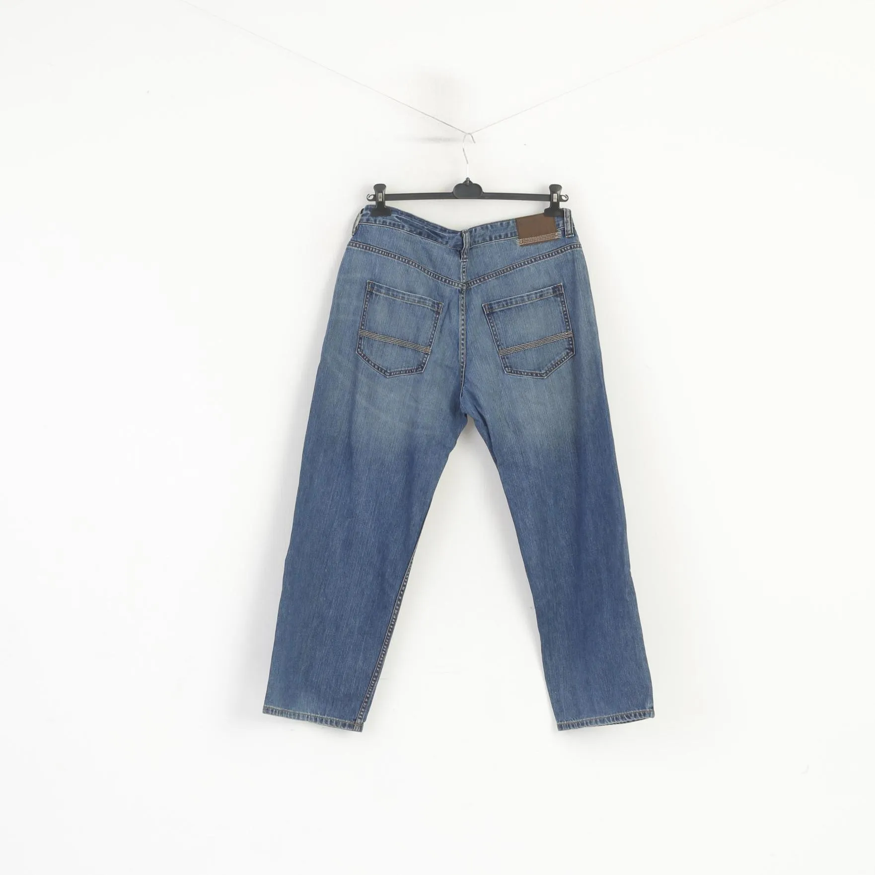 Timberland Men 36 Jeans Trousers Navy Denim Cotton Porterdale Vintage Straight