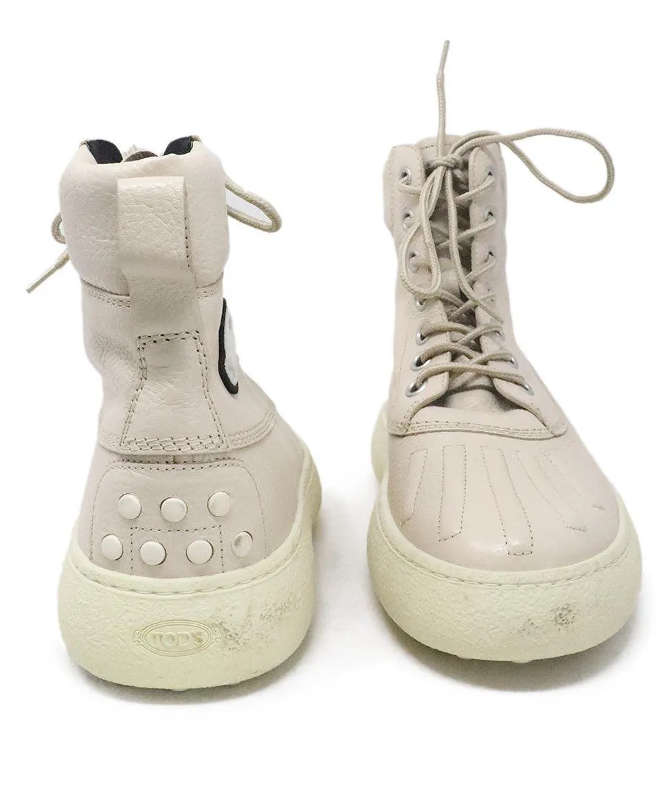 Tod's Pale Pink Leather Booties sz 8