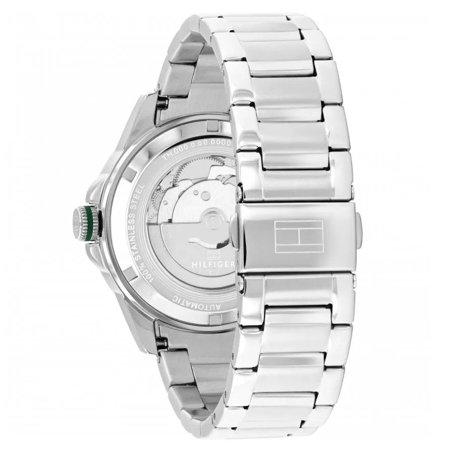Tommy Hilfiger Green Dial Stainless Steel Automatic Mens Watch 1710694
