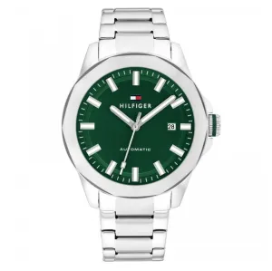Tommy Hilfiger Green Dial Stainless Steel Automatic Mens Watch 1710694