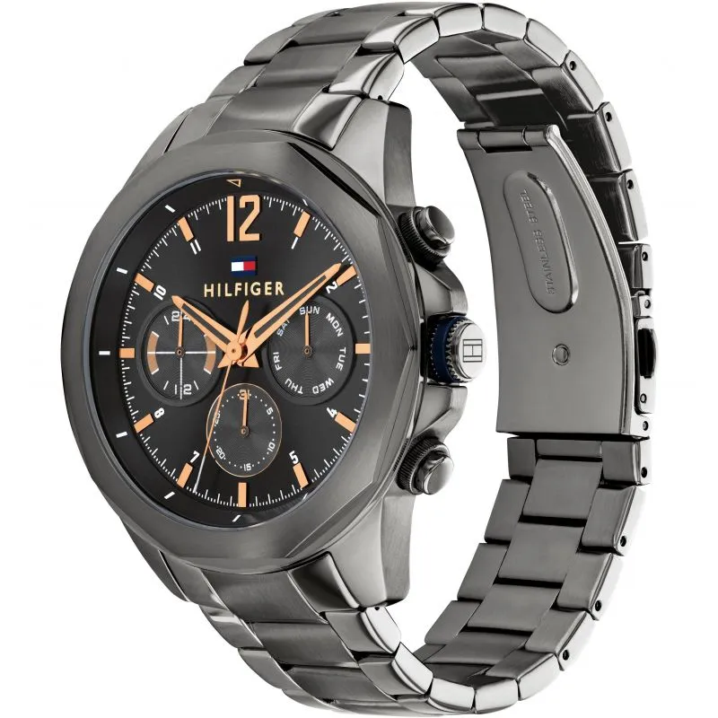 Tommy Hilfiger Mens Gunmetal Grey IP Stainless Steel Watch 1792061