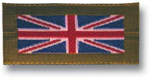 UNION JACK BADGE GREEN BORDER Silvermans