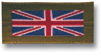 UNION JACK BADGE GREEN BORDER Silvermans