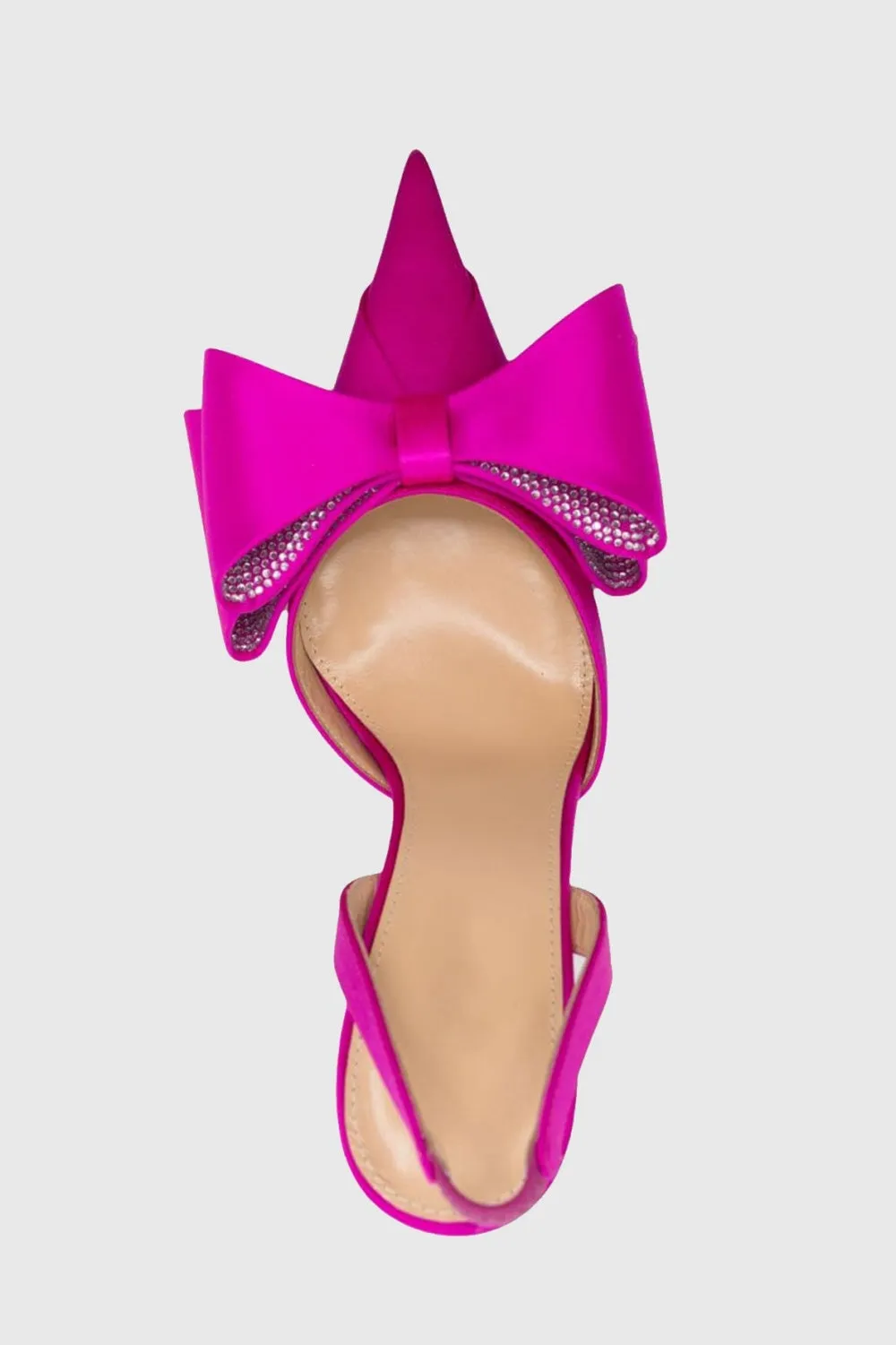 Violeta Bow-embellished Satin Slingback Pumps - Pink Gloria Lanvin