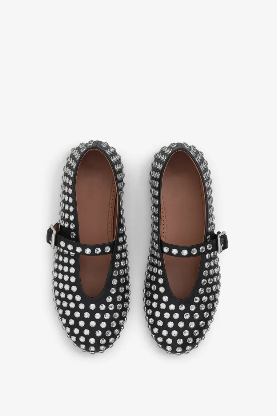 Violeta Rhinestone Fishnet Ballet Flats Gloria Lanvin
