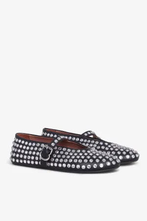 Violeta Rhinestone Fishnet Ballet Flats Gloria Lanvin