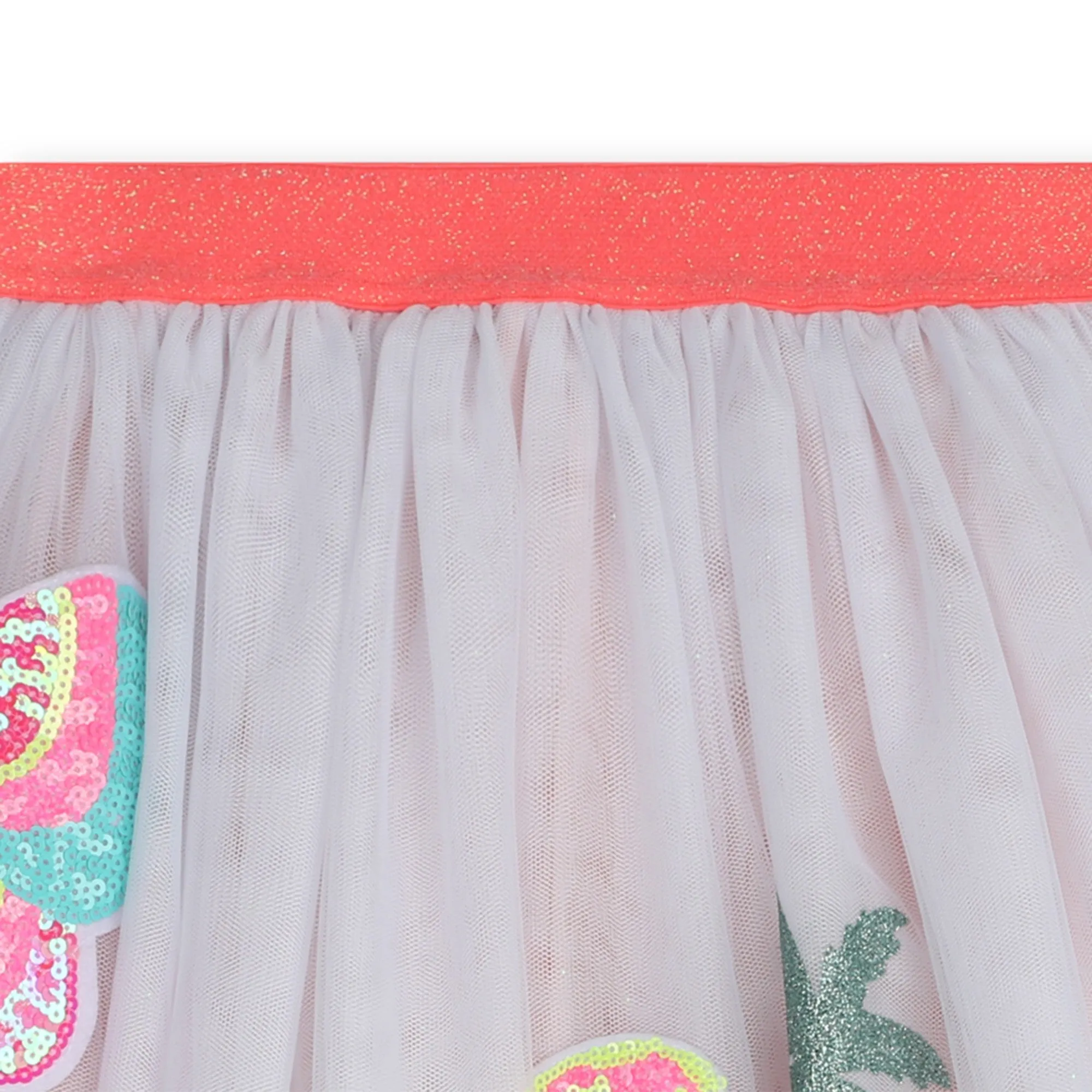 White Sequin Graphic Skirt