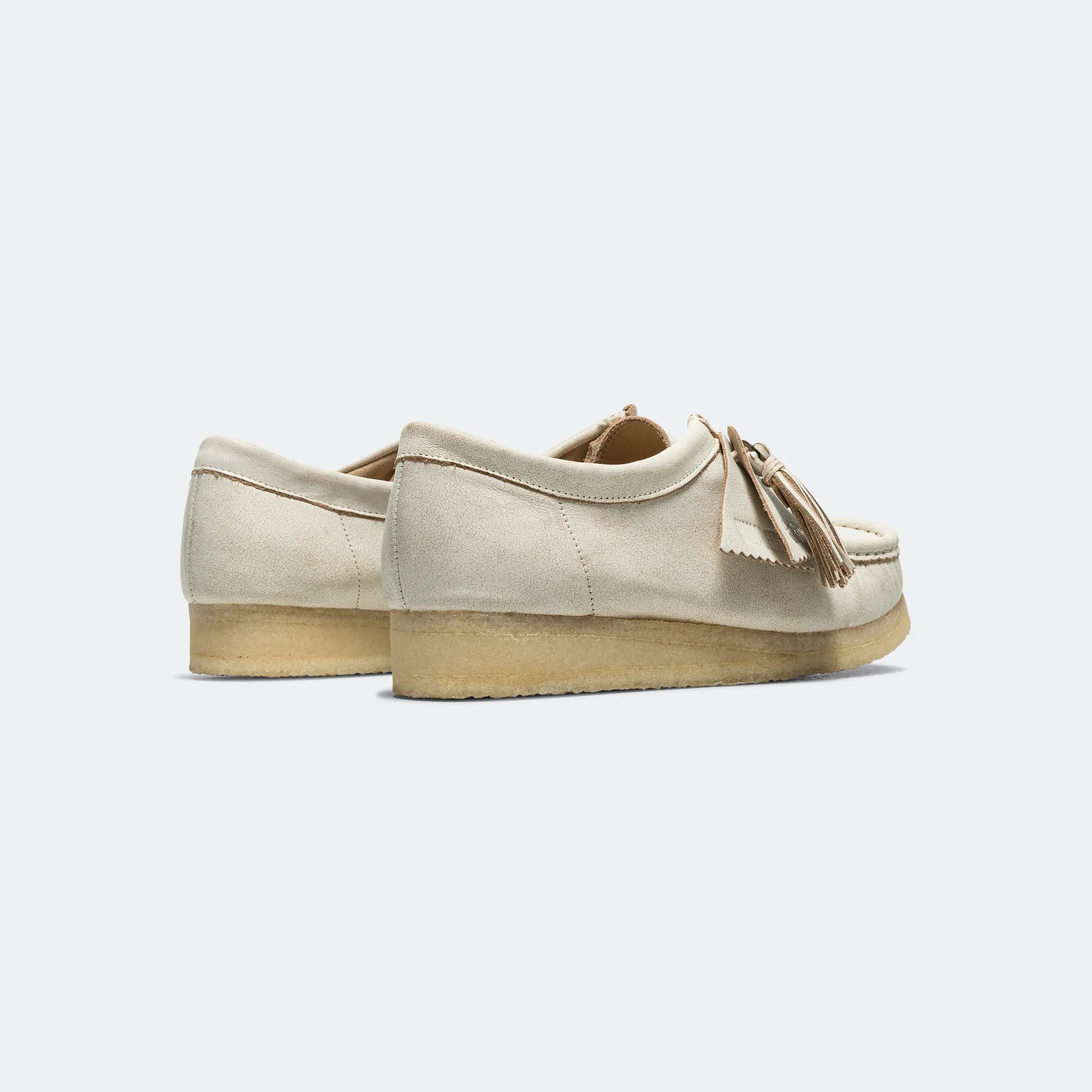 Womens Wallabee - White Leather