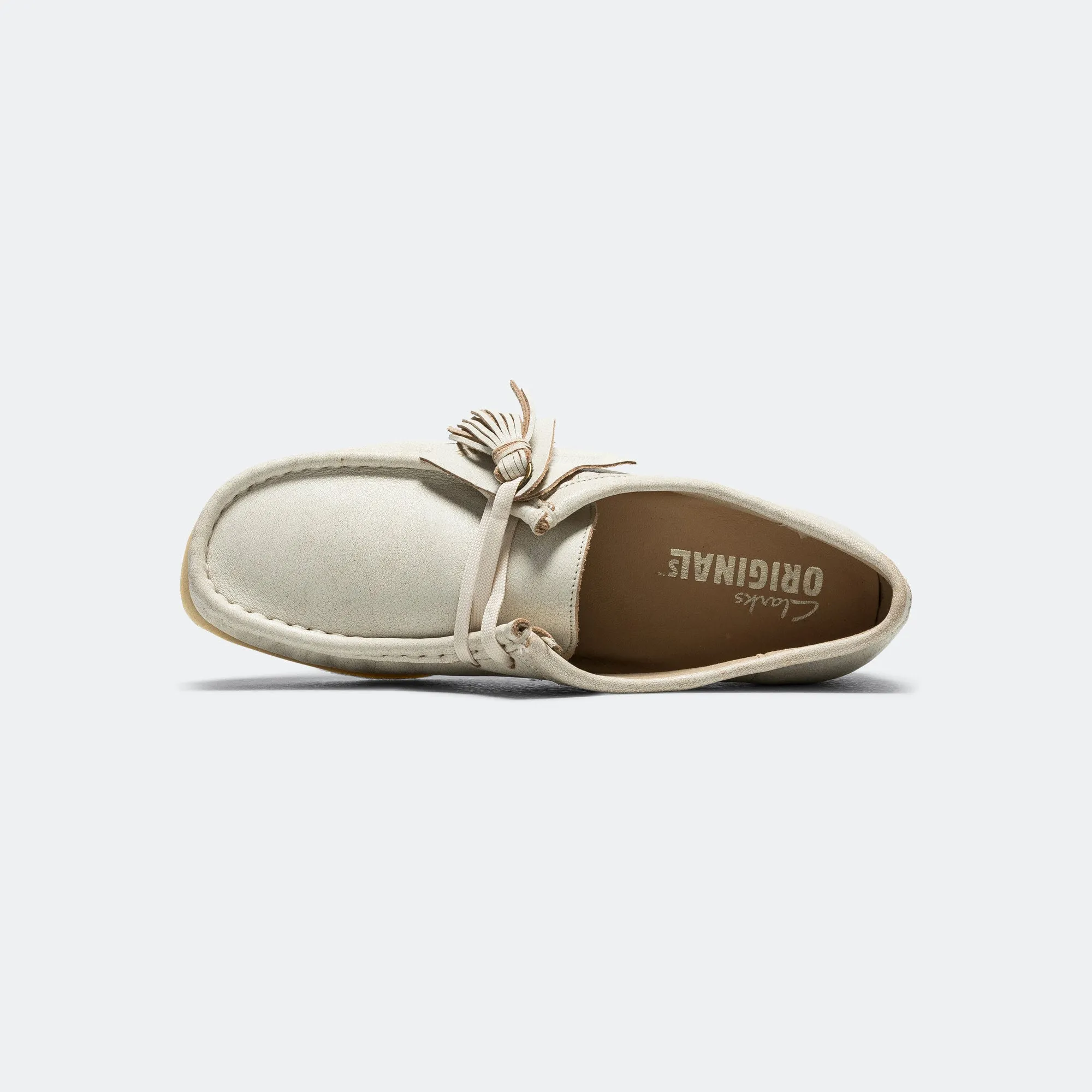 Womens Wallabee - White Leather