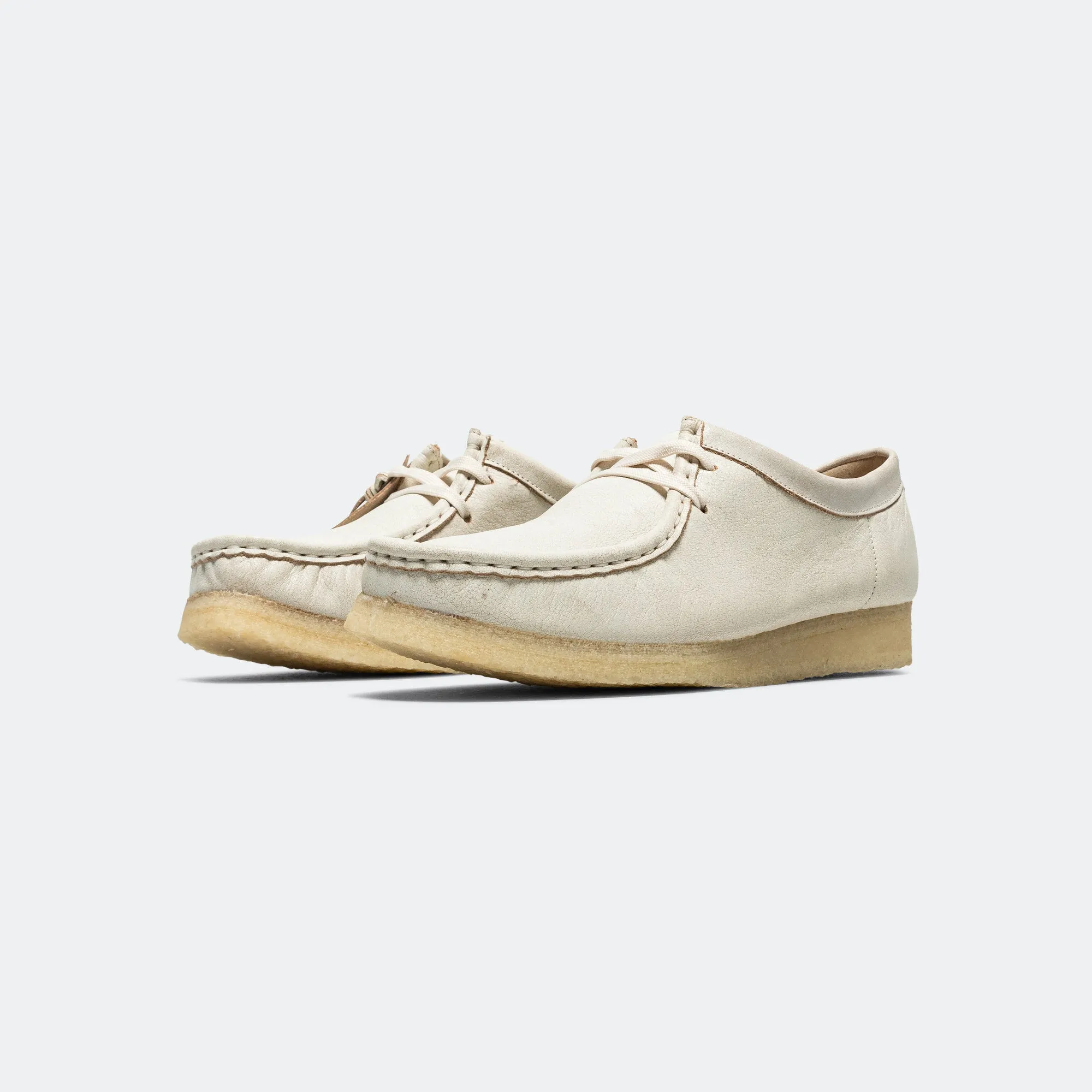 Womens Wallabee - White Leather