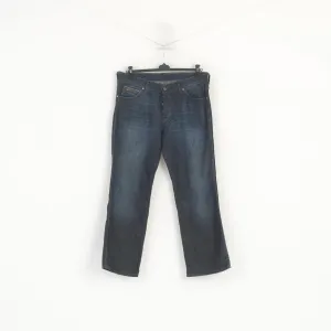 Wrangler Men 36 Jeans Trousers Navy Denim Cotton Vintage Roxboro Classic Pants