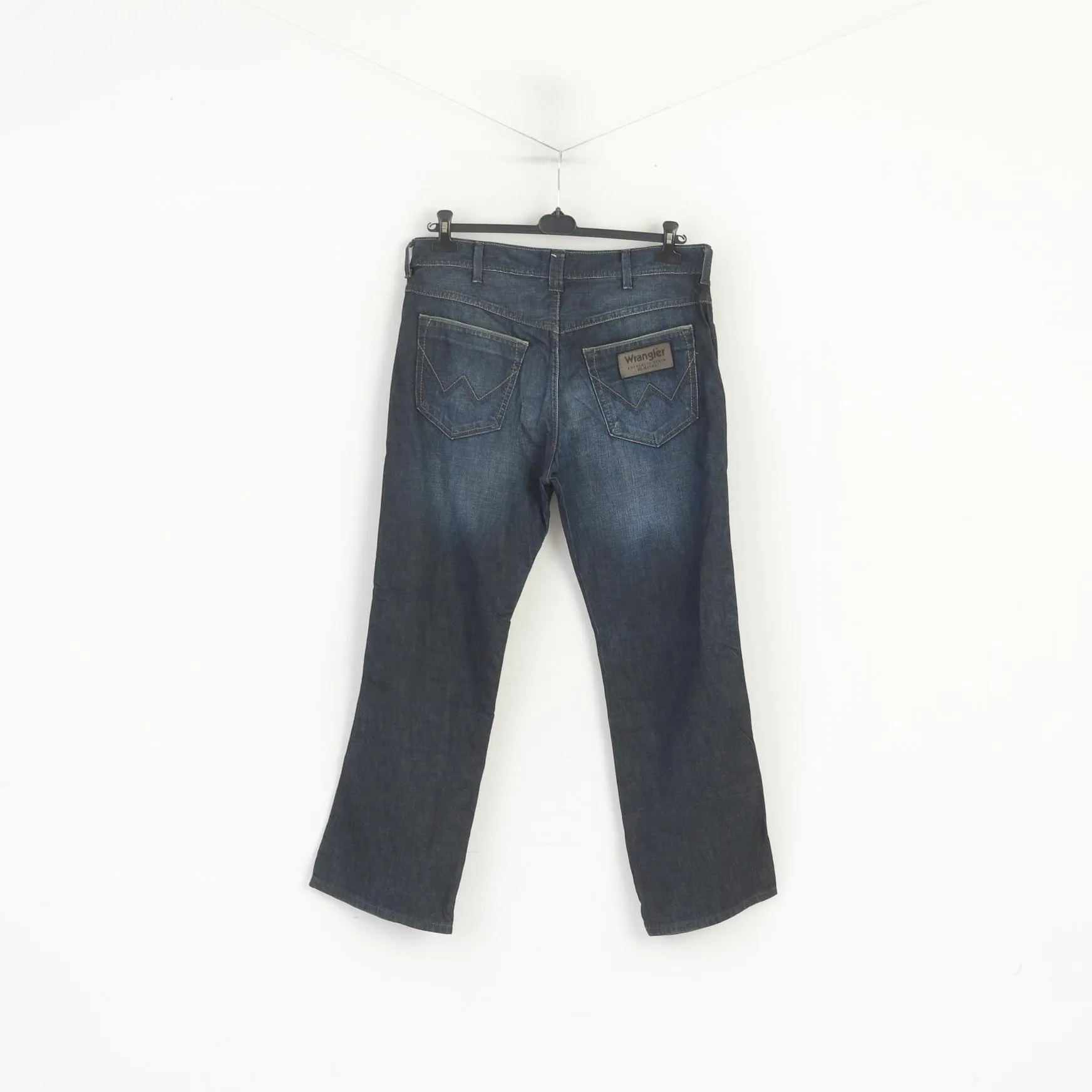 Wrangler Men 36 Jeans Trousers Navy Denim Cotton Vintage Roxboro Classic Pants